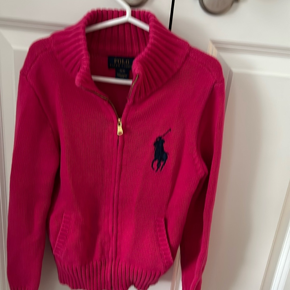 EUC Ralph Lauren Polo zip up sweater